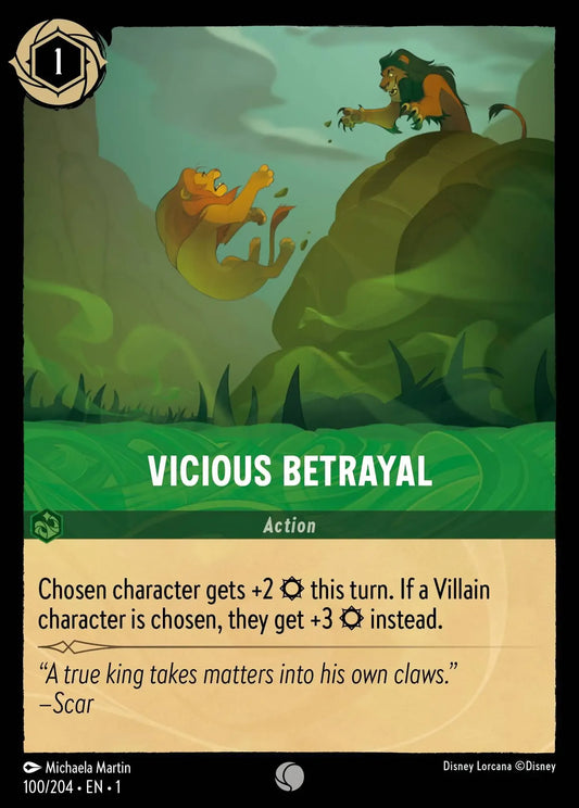 (100) Lorcana The First Chapter Single: Vicious Betrayal  Common