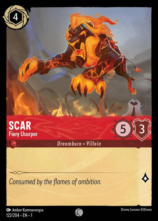 (122) Lorcana The First Chapter Single: Scar - Fiery Usurper  Holo Common