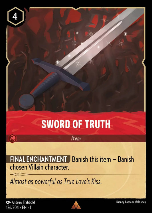 (136) Lorcana The First Chapter Single: Sword of Truth  Holo Rare