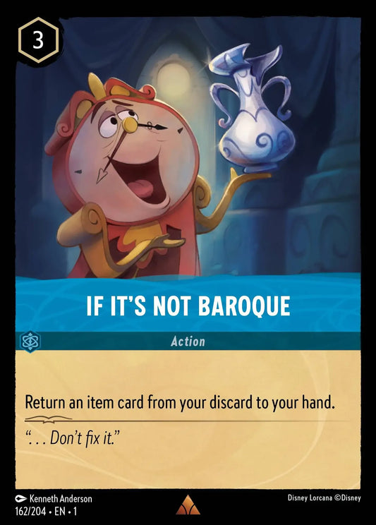 (162) Lorcana The First Chapter Single: If It's Not Baroque  Holo Rare