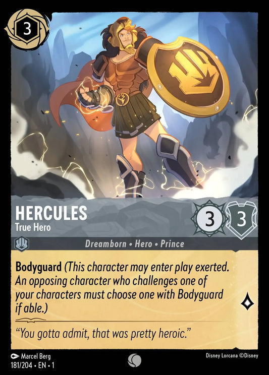 (181) Lorcana The First Chapter Single: Hercules - True Hero  Holo Common