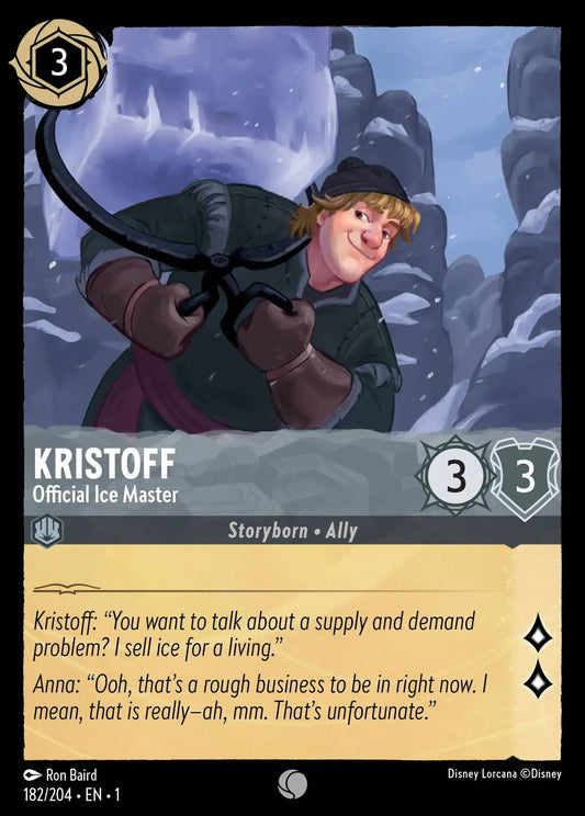 (182) Lorcana The First Chapter Single: Kristoff - Official Ice Master  Holo Common