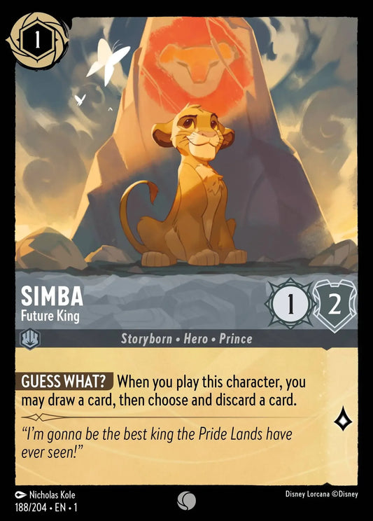 (188) Lorcana The First Chapter Single: Simba - Future King  Holo Common
