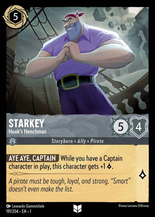 (191) Lorcana The First Chapter Single: Starkey - Hook's Henchman  Holo Uncommon