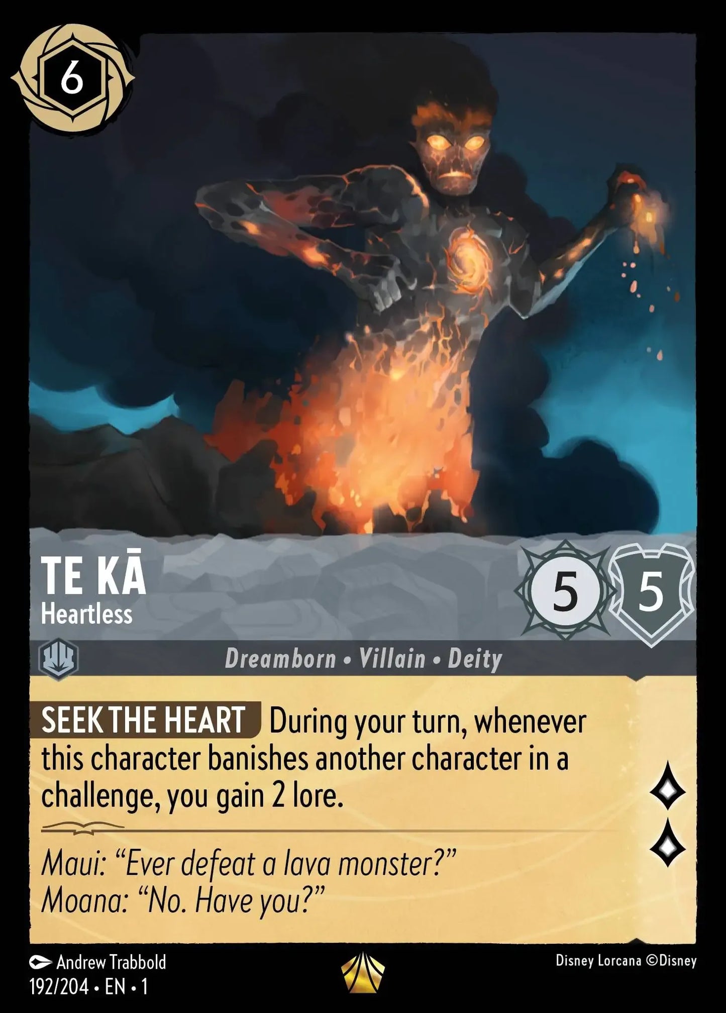 (192) Lorcana The First Chapter Single: Te K�� - Heartless  Legendary