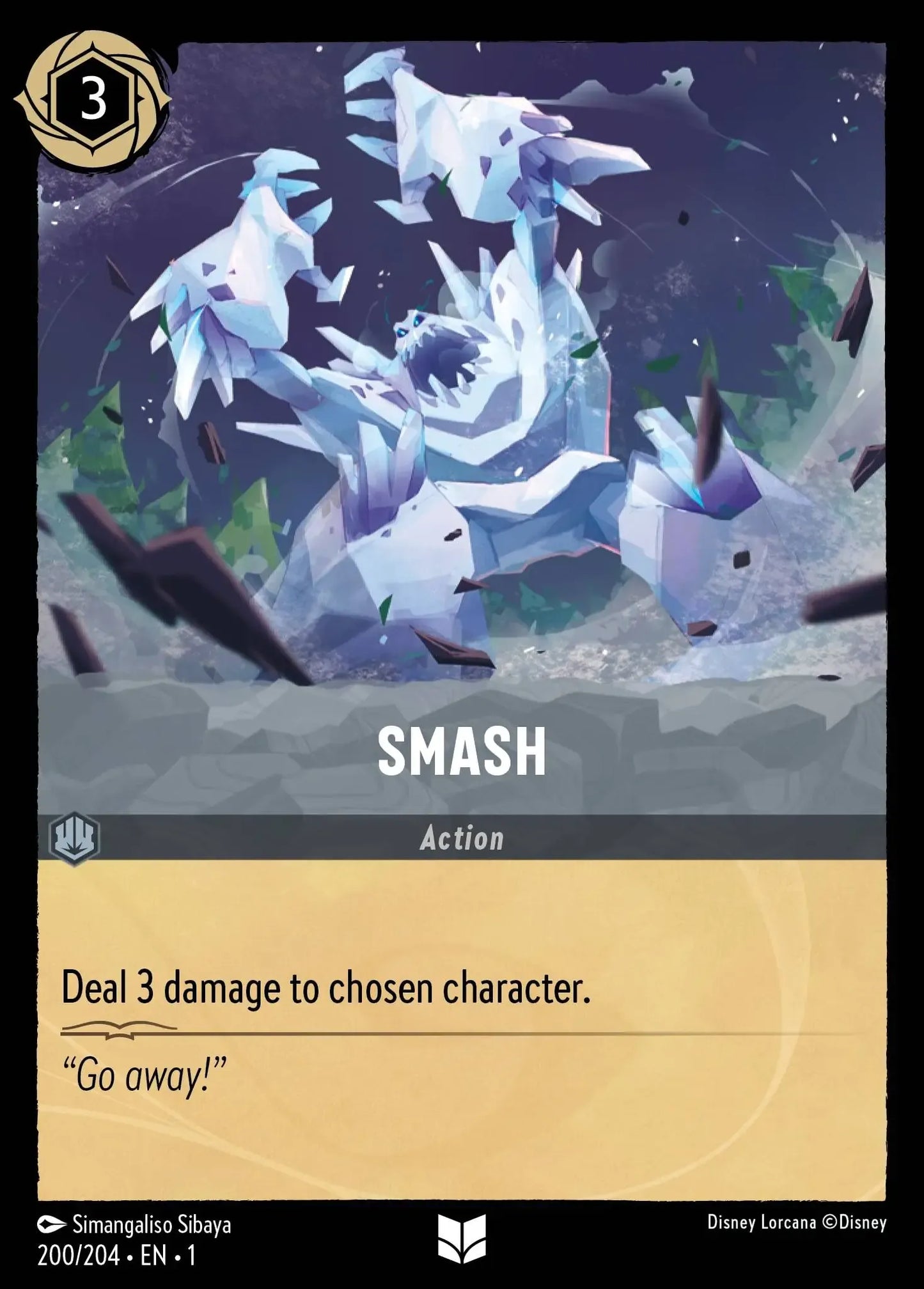 (200) Lorcana The First Chapter Single: Smash  Holo Uncommon