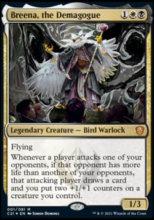 (001) Magic The Gathering Commander: Strixhaven Single: Breena, the Demagogue Holo Mythic