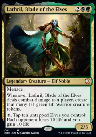 (001) Magic The Gathering Commander: Kaldheim Single: Lathril, Blade of the Elves  Mythic