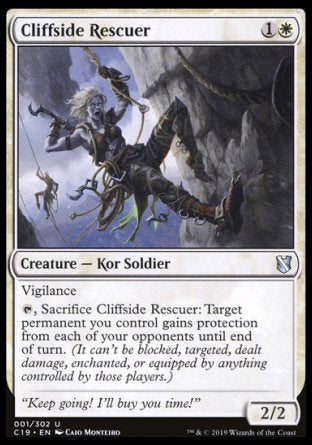 (001) Magic The Gathering Commander 2019 Single: Cliffside Rescuer  Uncommon