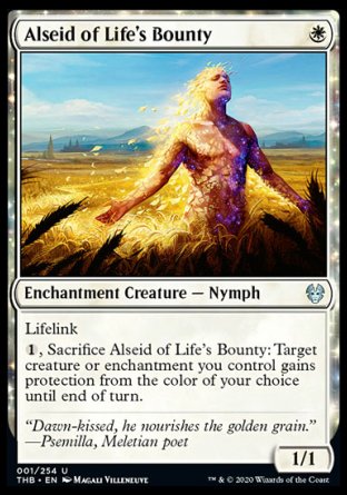 (001/254) Magic The Gathering Theros Beyond Death Single: Alseid of Life's Bounty Holo Uncommon
