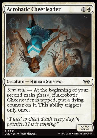 (001) Magic The Gathering Duskmourn: House of Horror Single: Acrobatic Cheerleader Holo Common