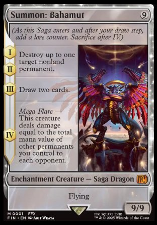 (001) Magic The Gathering Magic: The Gathering - FINAL FANTASY Single: Summon: Bahamut Holo Mythic