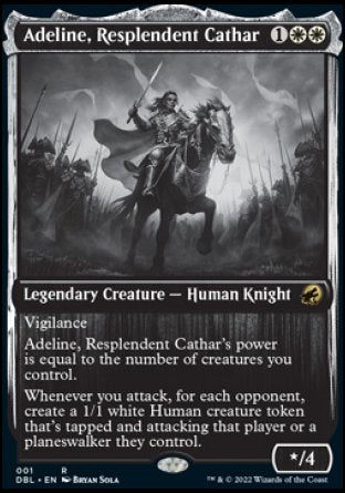 (001) Magic The Gathering Innistrad: Double Feature Single: Adeline, Resplendent Cathar Holo Rare