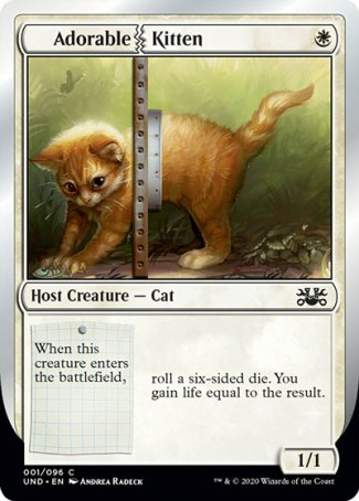 (001/096) Magic The Gathering Unsanctioned Single: Adorable Kitten  Common