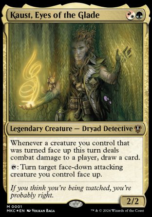 (001) Magic The Gathering Commander: Murders at Karlov Manor Single: Kaust, Eyes of the Glade  Mythic
