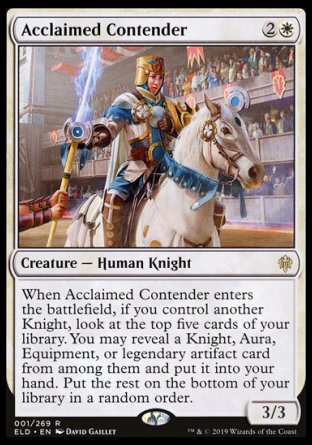 (001/269) Magic The Gathering Throne of Eldraine Single: Acclaimed Contender Holo Rare