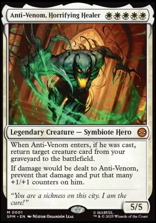 (001) Magic The Gathering Magic: The Gathering | Marvel's Spider-Man Single: Anti-Venom, Horrifying Healer Holo Mythic