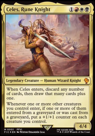 (001) Magic The Gathering Commander: Magic: The Gathering - FINAL FANTASY Single: Celes, Rune Knight  Mythic