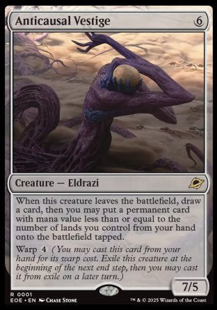 (001) Magic The Gathering Edge of Eternities: Promos Single: Anticausal Vestige (V.1)  Rare