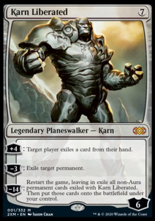(001/332) Magic The Gathering Double Masters Single: Karn Liberated  Mythic