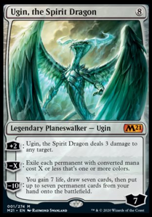 (001) Magic The Gathering Core 2021: Promos Single: Ugin, the Spirit Dragon (V.1) Holo Mythic