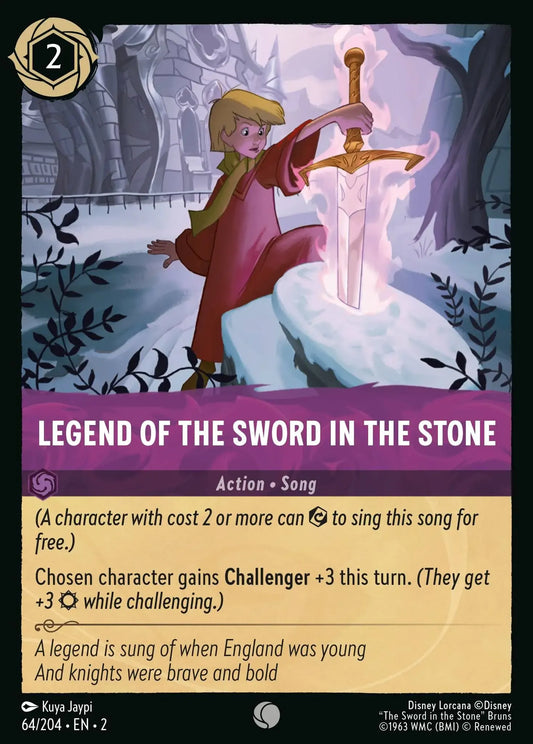 (064) Lorcana Rise of the Floodborn Single: Legend of the Sword in the Stone  Holo Common