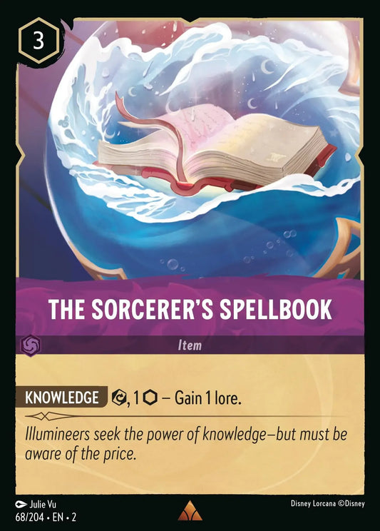 (068) Lorcana Rise of the Floodborn Single: The Sorcerer's Spellbook  Rare