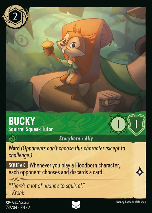 (073) Lorcana Rise of the Floodborn Single: Bucky - Squirrel Squeak Tutor  Uncommon
