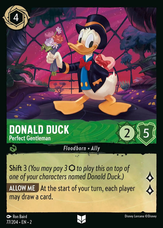 (077) Lorcana Rise of the Floodborn Single: Donald Duck - Perfect Gentleman  Uncommon