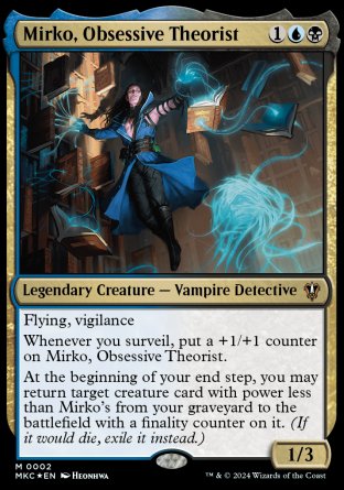 (002) Magic The Gathering Commander: Murders at Karlov Manor Single: Mirko, Obsessive Theorist  Mythic