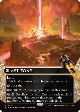 (002) Magic The Gathering Stellar Sights Single: Blast Zone (V.1)  Rare