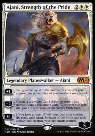 (002/280) Magic The Gathering Core 2020 Single: Ajani, Strength of the Pride Holo Mythic