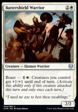 (002/285) Magic The Gathering Kaldheim Single: Battershield Warrior Holo Uncommon