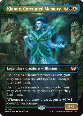 (002) Magic The Gathering Commander: Duskmourn: House of Horror Single: Kianne, Corrupted Memory Holo Mythic