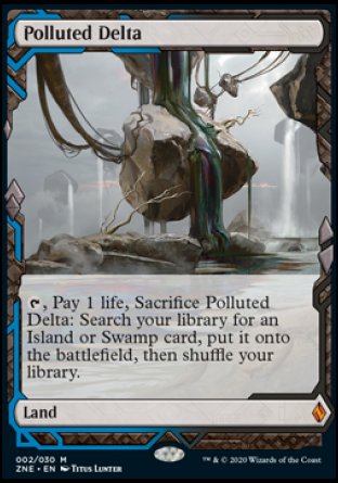 (002/030) Magic The Gathering Zendikar Rising Expeditions Single: Polluted Delta Holo Mythic