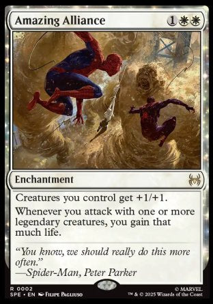 (002) Magic The Gathering Magic: The Gathering | Marvel's Spider-Man: Eternal Single: Amazing Alliance Holo Rare