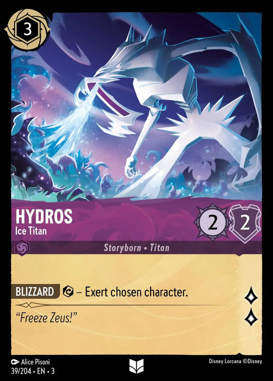 (039) Lorcana Into the Inklands Single: Hydros - Ice Titan  Uncommon