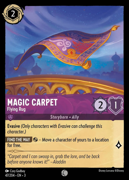 (047) Lorcana Into the Inklands Single: Magic Carpet - Flying Rug  Holo Common