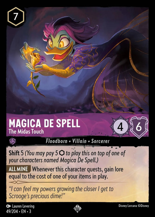 (049) Lorcana Into the Inklands Single: Magica De Spell - The Midas Touch  Holo Super Rare