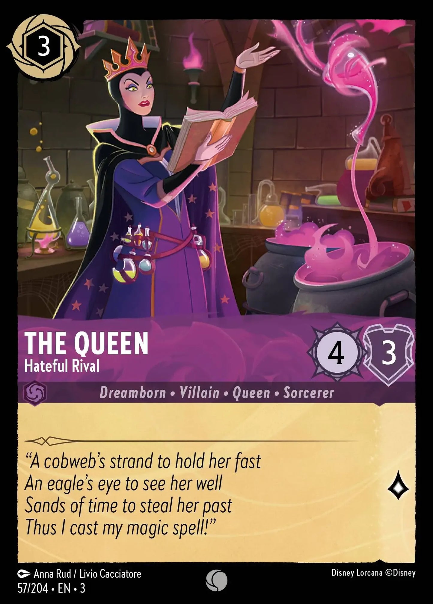(057) Lorcana Into the Inklands Single: The Queen - Hateful Rival  Common