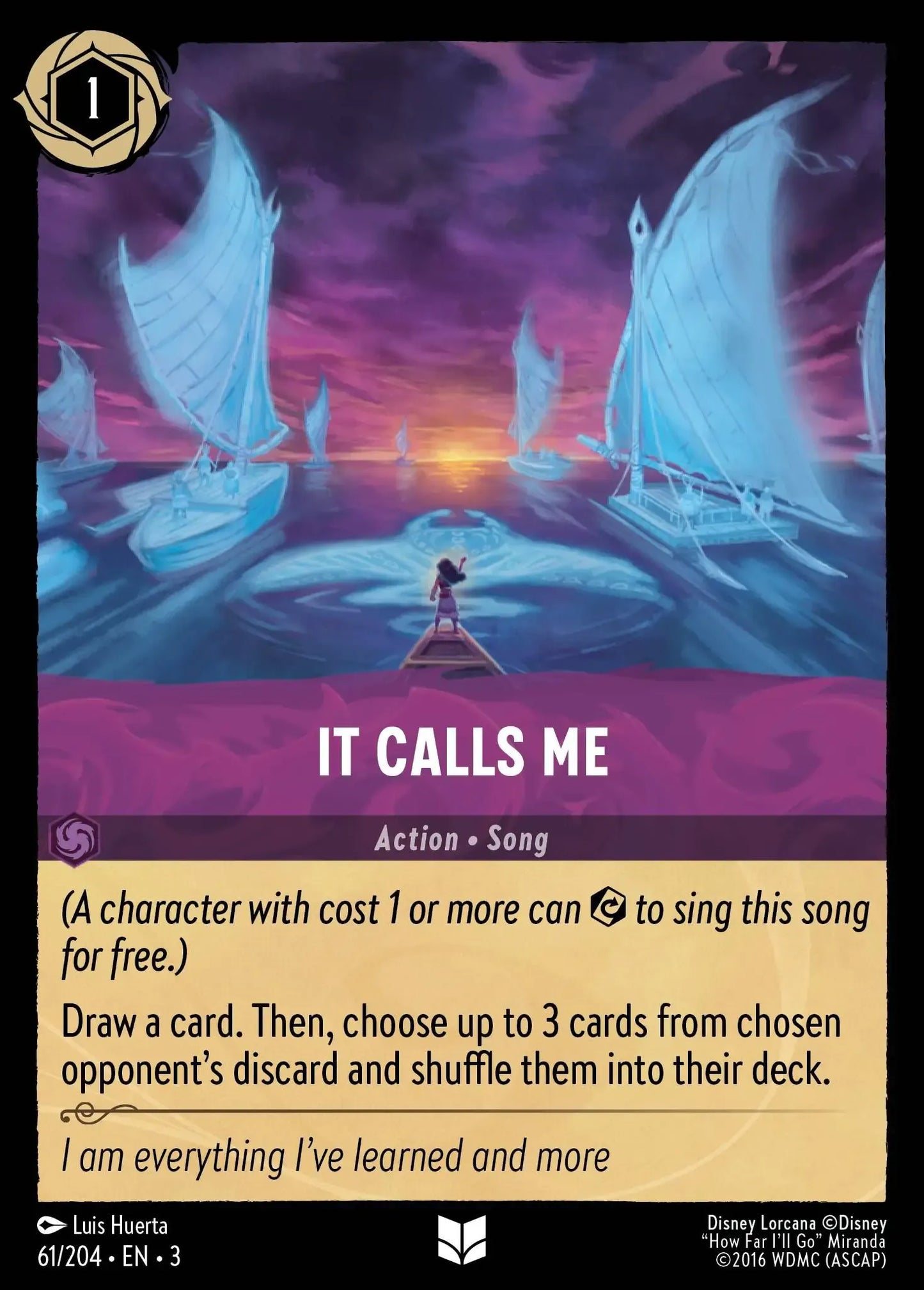 (061) Lorcana Into the Inklands Single: It Calls Me  Holo Uncommon