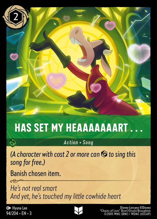(094) Lorcana Into the Inklands Single: Has Set My Heaaaaaaart���  Uncommon