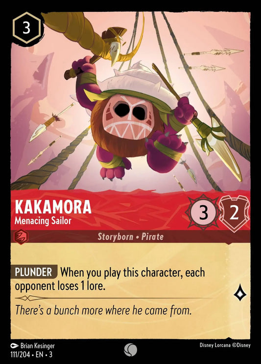 (111) Lorcana Into the Inklands Single: Kakamora - Menacing Sailor  Holo Common