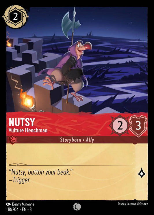 (118) Lorcana Into the Inklands Single: Nutsy - Vulture Henchman  Common