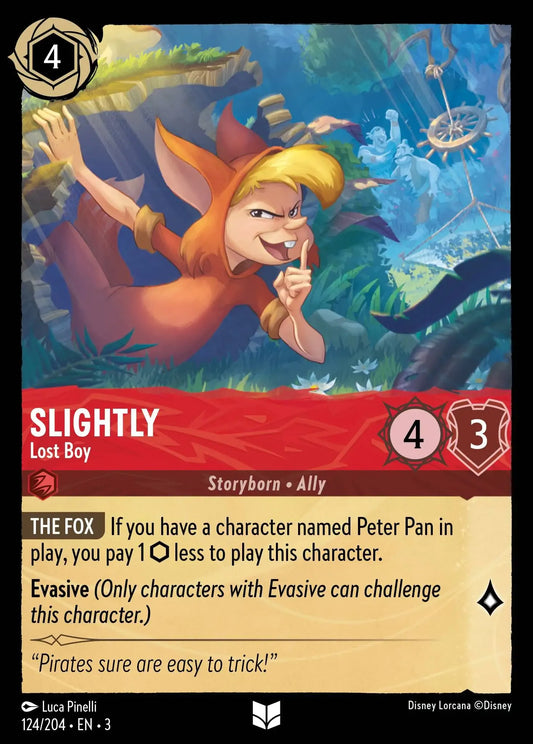(124) Lorcana Into the Inklands Single: Slightly - Lost Boy  Holo Uncommon