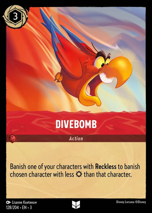(128) Lorcana Into the Inklands Single: Divebomb  Uncommon