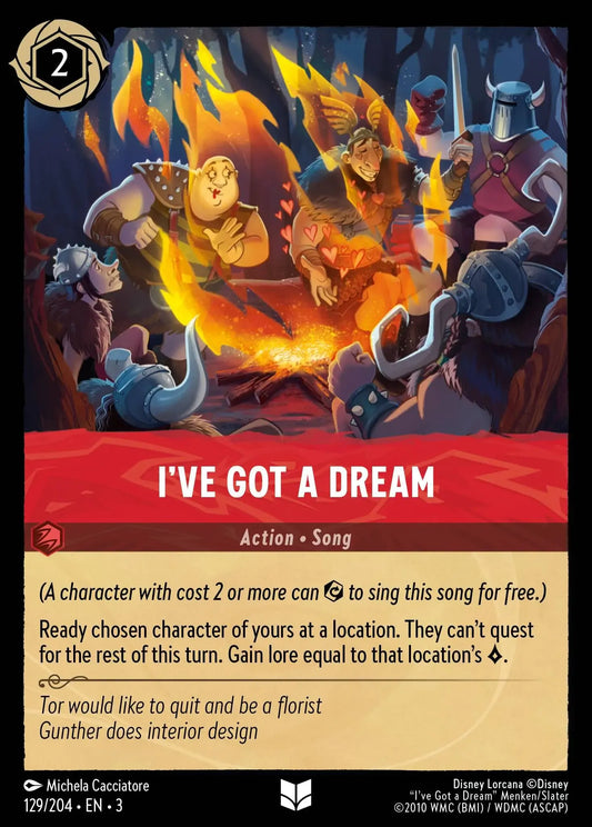 (129) Lorcana Into the Inklands Single: I've Got a Dream  Uncommon