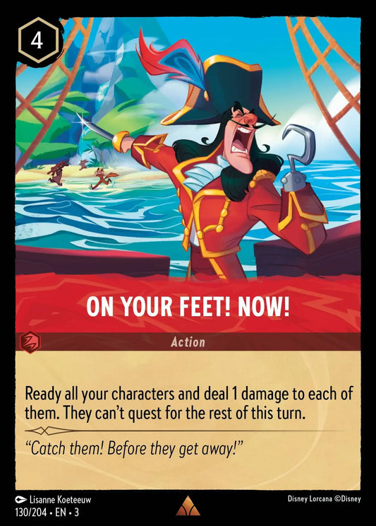 (130) Lorcana Into the Inklands Single: On Your Feet! Now!  Holo Rare