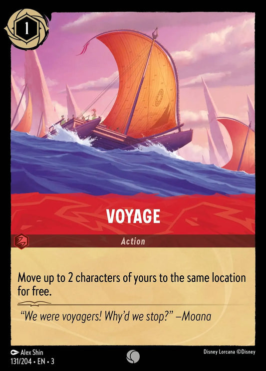 (131) Lorcana Into the Inklands Single: Voyage  Holo Common