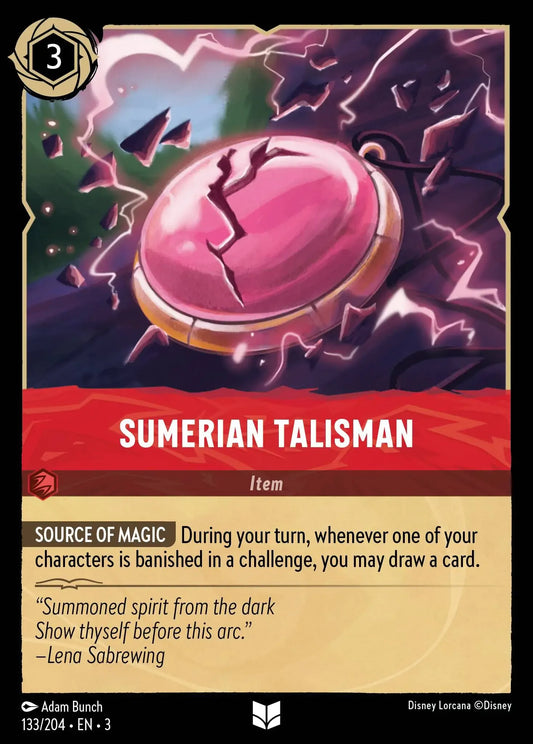 (133) Lorcana Into the Inklands Single: Sumerian Talisman  Holo Uncommon